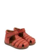 Starters™ Scallop Velcro Sandal Shoes Summer Shoes Sandals Red Pom Pom