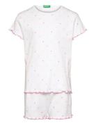 Pyjama(T-Shirt+Short Pyjamassæt White United Colors Of Benetton