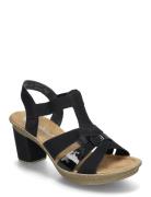 665K3-00 Sandal Med Hæl Black Rieker