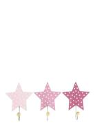 Krokar Stjärna Rosa Home Kids Decor Storage Hooks & Hangers Pink JaBaD...