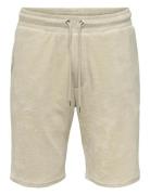 Onshellas Reg Frotte Shorts Bottoms Shorts Sweat Shorts Beige ONLY & S...