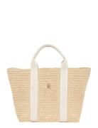 Th Spring Logo Tote Bags Totes Beige Tommy Hilfiger