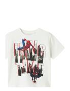 Nmmust Spider Nreg Ss Top Mar Tops T-Kortærmet Skjorte White Name It