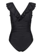 Agnescras Swimsuit Badedragt Badetøj Black Cras