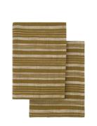 Tea Towels, Dark Olive, 70X50 Cm 2-Pack Home Textiles Kitchen Textiles...