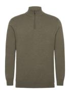 Half Zip Knit Tops Sweatshirts & Hoodies Sweatshirts Green French Conn...