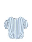 Nmfvelma Ss Short Top Tops T-Kortærmet Skjorte Blue Name It
