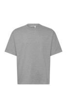 Great Boxy Heavyweight T-Shirt Tops T-Kortærmet Skjorte Grey Weekday