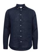 Cfanton Bd Ls Linen Shirt Tops Shirts Linen Shirts Navy Casual Friday