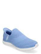 Women Virtue Sleek Low-top Sneakers Blue Skechers