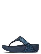 Lulu Glitter Toe-Thongs Flade Sandaler Blue FitFlop