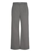 Relaxed Mid Rise Pleated Suiting Trousers Bottoms Trousers Straight Le...