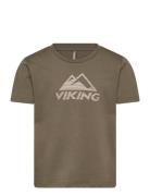 Funtime T-Shirt Sport T-Kortærmet Skjorte Khaki Green Viking