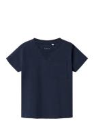 Nmmfreddi Nreg Ss Top Box Tops T-Kortærmet Skjorte Navy Name It