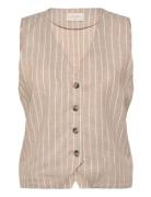 Waistcoat From Freequent In A Light Material With Stripes. The Waistco...