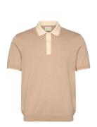 Modal Blend Ss Polo Designers Polos Short-sleeved Beige GANT