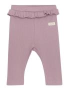 Leggings Rib Bottoms Leggings Purple Fixoni
