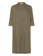 Nimes Knælang Kjole Khaki Green Masai