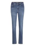 724 High Rise Straight Blue Wa Bottoms Jeans Straight-regular Blue Lev...