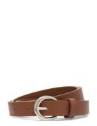 Solid Slim Belt Bælte Brown Becksöndergaard