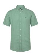 Douglas Bd Linen Shirt Ls Designers Shirts Casual Green Morris