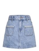 Denim Short Skirt Dresses & Skirts Skirts Denim Skirts Blue Mango