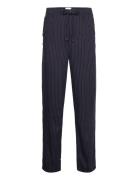 Linen Woven Striped Pants Bottoms Trousers Linen Trousers Navy Lindber...