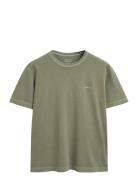 Sunfaded Ss T-Shirt Tops T-Kortærmet Skjorte Khaki Green GANT