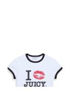 I ‘Kiss’ Jc Fitted Ringer Tee Tops T-shirts & Tops Short-sleeved White...