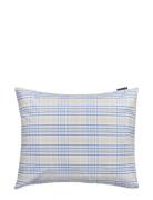 Beige/Blue Checked Cotton Poplin Pillowcase Home Textiles Bedtextiles ...