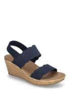 Women Beverlee Timeless Touch Sko Med Kilehæl Navy Skechers