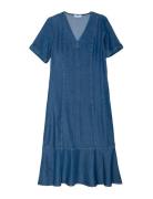 Woven Dress, Dencel Knælang Kjole Blue Ivo Nikkolo