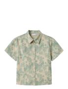 Nkmhejon Ss Nreg Shirt Tops Shirts Short-sleeved Shirts Beige Name It