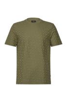 H-Thompson 80 Tops T-Kortærmet Skjorte Khaki Green BOSS