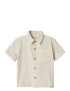 Nmmtarou Ss Loose Shirt Lil Tops Shirts Short-sleeved Shirts Cream Lil...