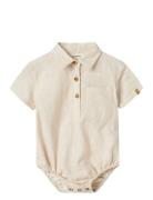 Nbmtarou Ss Loose Body Shirt Lil Bodies Short-sleeved Beige Lil'Atelie...