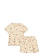 Ilford Printed Set Sets Sets With Short-sleeved T-shirt Cream Liewood