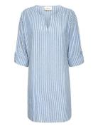Crventa Striped Tunic Tops Tunics Blue Cream