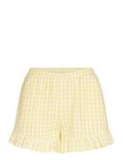 Pyjama Shorts Seersucker Floun Shorts Yellow Lindex