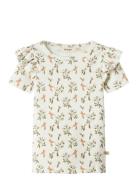 Nmflavo Evo Ss Slim Top Lil Tops T-Kortærmet Skjorte Cream Lil'Atelier