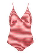 Ibiza Swimsuit Jacquard Badedragt Badetøj Red Missya