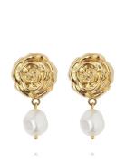 Rosita Pearl Earrings Gold Ørestickere Smykker Gold Caroline Svedbom