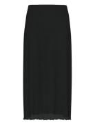 Pcflora Hw Midi Skirt Jrs Bc Skirts Knee-length & Midi Skirts Black Pi...