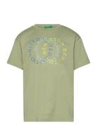 T-Shirt Tops T-Kortærmet Skjorte Green United Colors Of Benetton