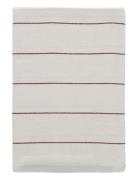 Tablecloth 140X270 Line Offwhite/Red Home Textiles Kitchen Textiles Ta...