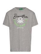 T-Shirt Tops T-Kortærmet Skjorte Grey United Colors Of Benetton