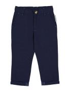 Linen Pants Bottoms Chinos Navy Geggamoja