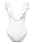 Justine Swimsuit Badedragt Badetøj White Malina