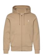 Double-Knit Full-Zip Hoodie Tops Sweatshirts & Hoodies Hoodies Beige P...