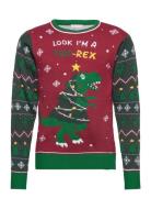 The Tree-Rex Sweater Kids Tops Knitwear Pullovers Multi/patterned Chri...